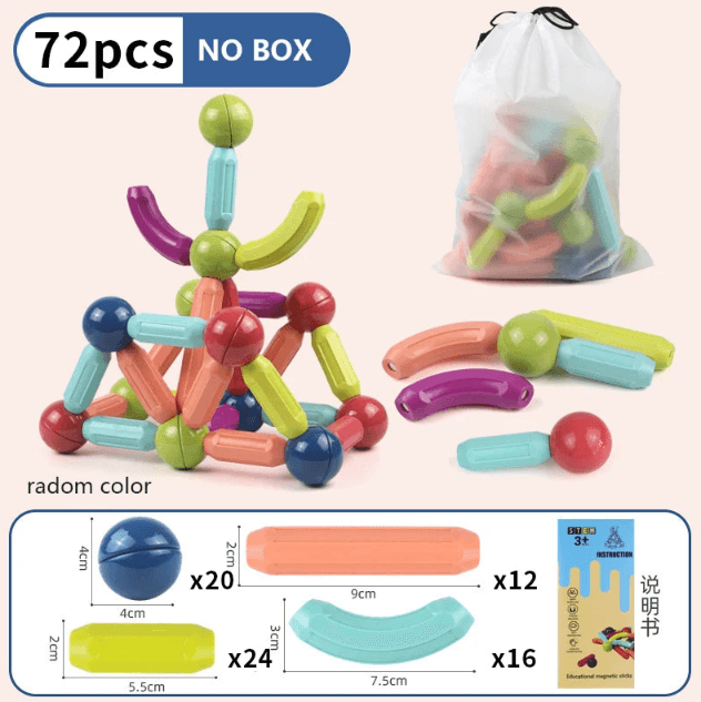 Explore Endless Creativity with the STEM Fun Magnetic Constructor Blocks Set - araxla