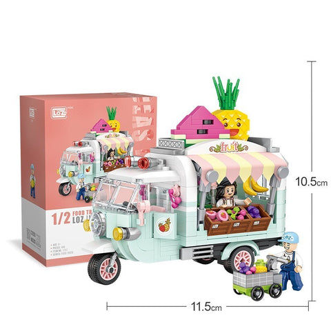 Assembling Small Particle Building Blocks Street Scene Cottage Candy House