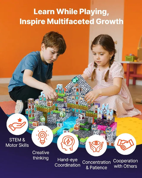 100-Piece Magnetic Building Blocks STEM Learning Toy for Creative Kids (Ages 3+)