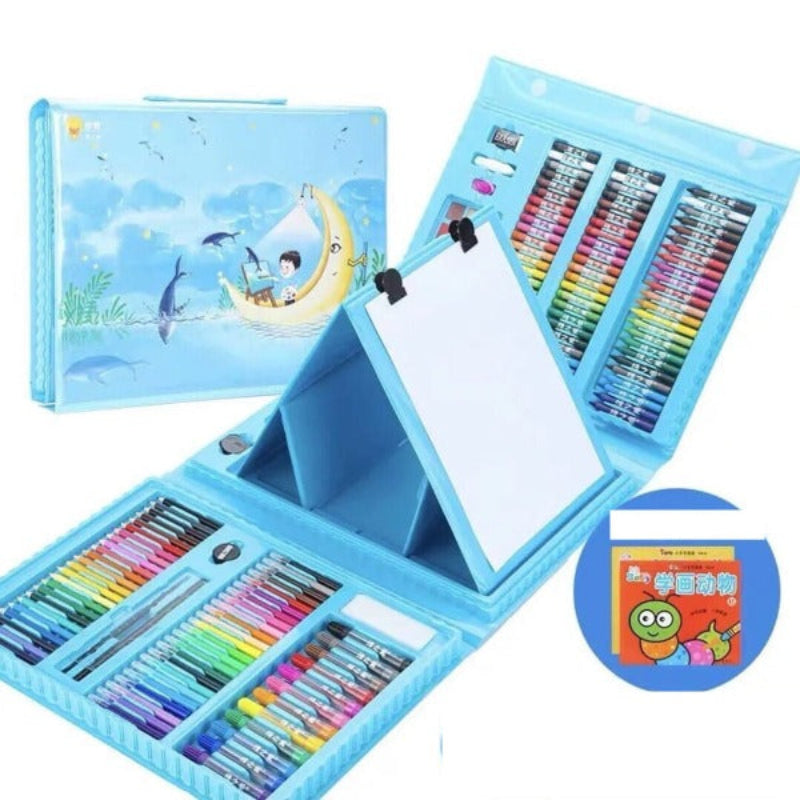 208-Piece Art Set for Kids – Complete Drawing, Painting & Craft Kit