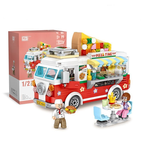 Assembling Small Particle Building Blocks Street Scene Cottage Candy House