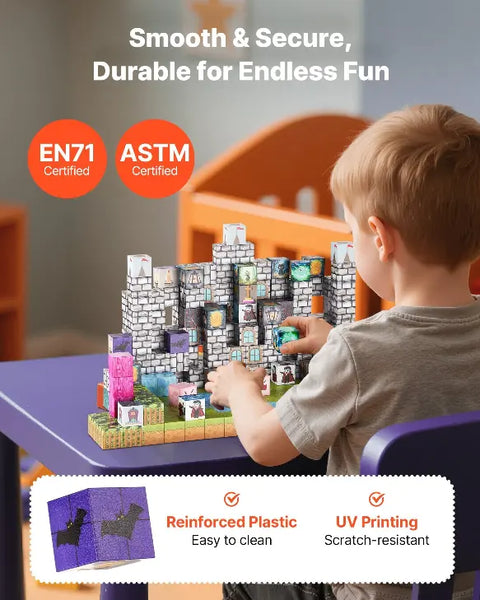 100-Piece Magnetic Building Blocks STEM Learning Toy for Creative Kids (Ages 3+)