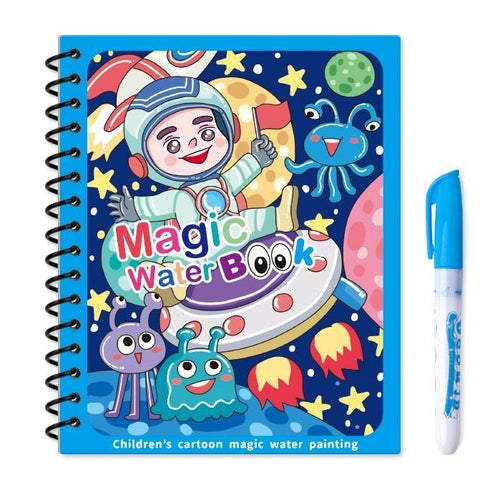 Magic Water Coloring Book Set - 5 Reusable Activity Books for Mess - Free Fun - araxla