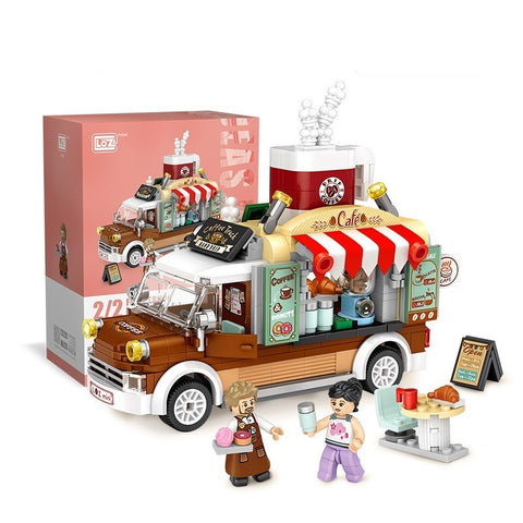 Assembling Small Particle Building Blocks Street Scene Cottage Candy House
