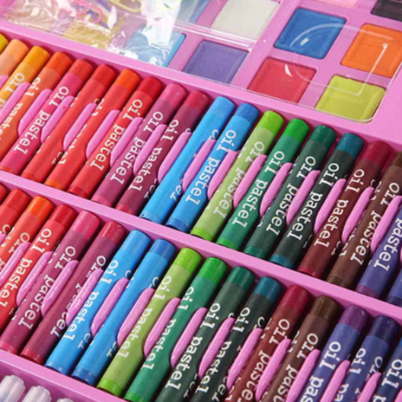 208-Piece Art Set for Kids – Complete Drawing, Painting & Craft Kit