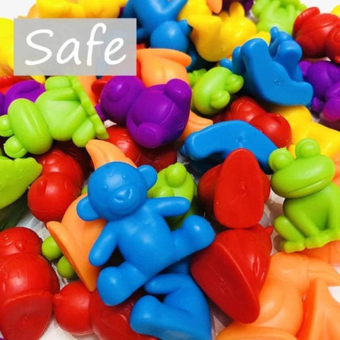Montessori Rainbow Counting Bears - Color Recognition & Math Learning Toy - araxla