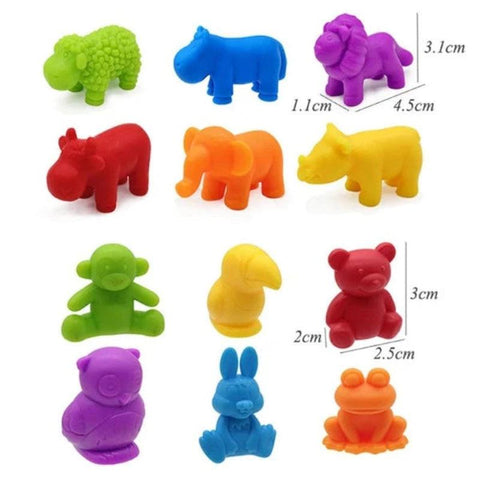 Montessori Rainbow Counting Bears - Color Recognition & Math Learning Toy - araxla