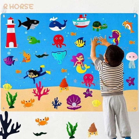Montessori Felt Board Stories Set - Interactive Storytelling Toy for Toddlers - araxla