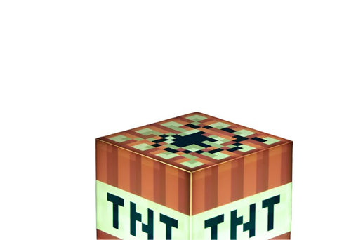 Minecraft TNT Block Light - Official Game Sounds, Handheld LED Night Light, Gaming Room Decor - araxla