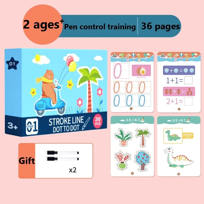 Magical Tracing Workbook for Preschool – Reusable Handwriting Practice Book for Kids