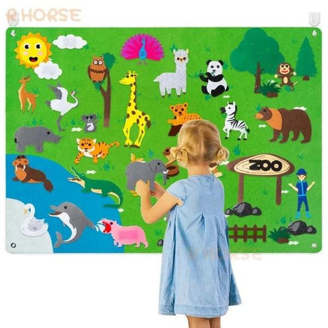 Montessori Felt Board Stories Set - Interactive Storytelling Toy for Toddlers - araxla
