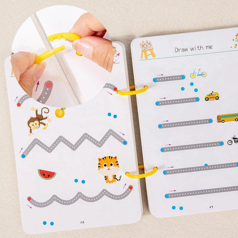 Montessori Magic Tracing Workbook - Reusable Handwriting Practice for Preschoolers - araxla