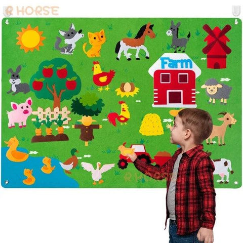 Montessori Felt Board Stories Set - Interactive Storytelling Toy for Toddlers - araxla
