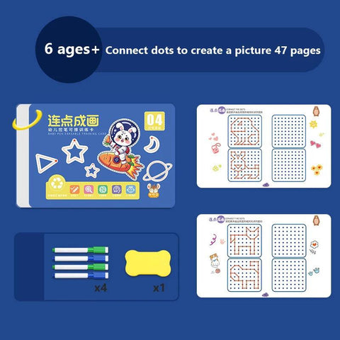 Magical Reusable Tracing Workbook - Handwriting Practice for Preschoolers - araxla