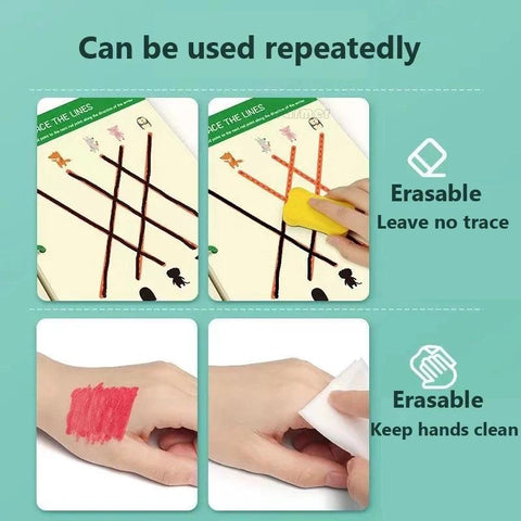 Magical Reusable Tracing Workbook - Handwriting Practice for Preschoolers - araxla