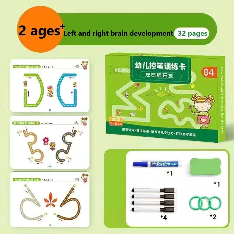 Magical Tracing Workbook for Preschool – Reusable Handwriting Practice Book for Kids