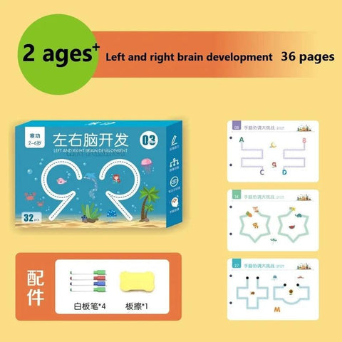 Magical Reusable Tracing Workbook - Handwriting Practice for Preschoolers - araxla