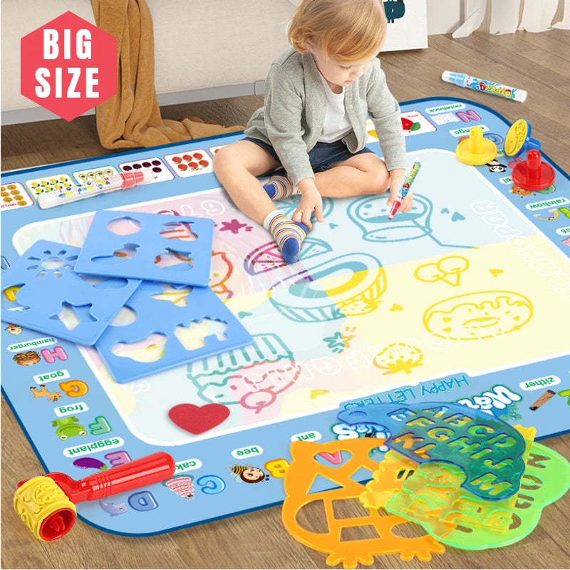 Magic Water Doodle Mat 100x80cm - Kids Educational Toy - araxla