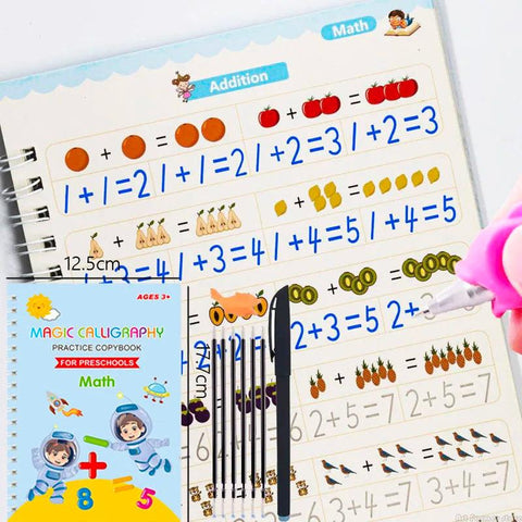 Magic Reusable Copybook - Handwriting Practice for Kids with Disappearing Ink - araxla