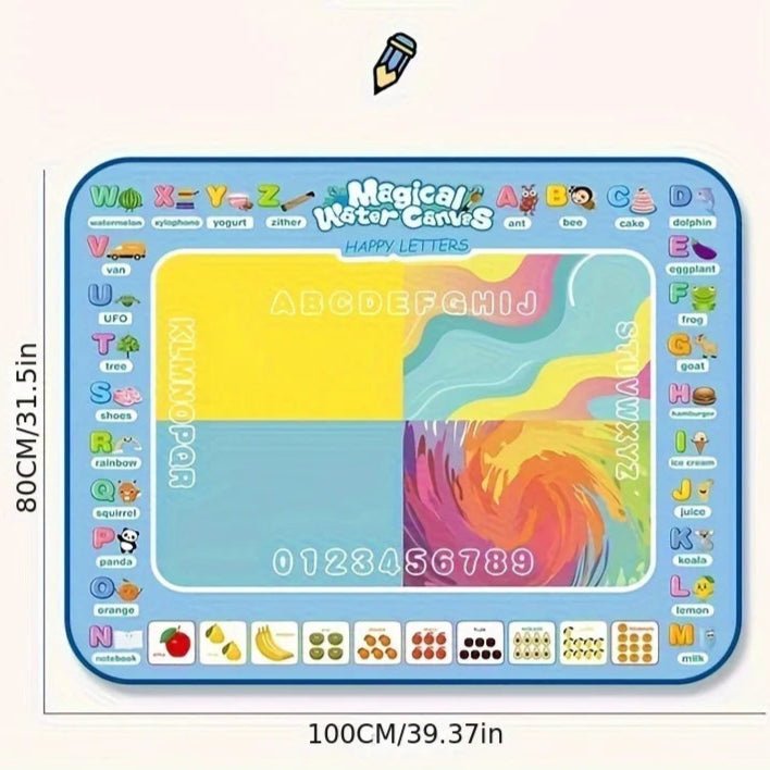 Magic Water Doodle Mat 100x80cm - Kids Educational Toy - araxla
