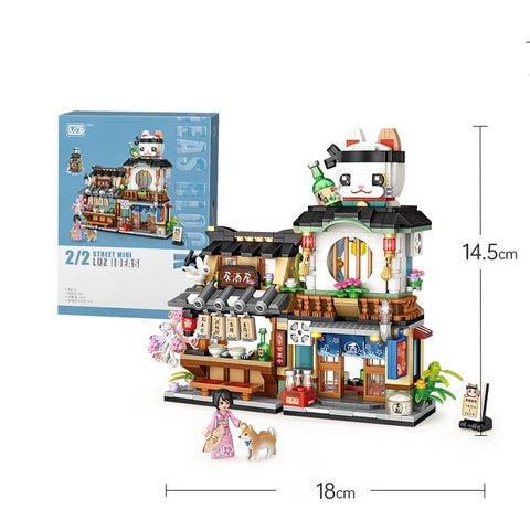 Assembling Small Particle Building Blocks Street Scene Cottage Candy House
