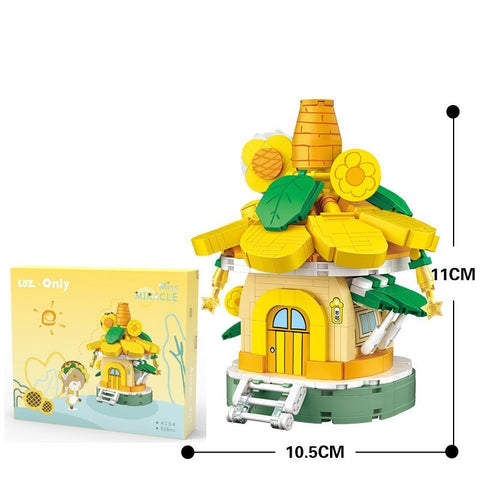 Assembling Small Particle Building Blocks Street Scene Cottage Candy House