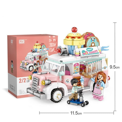 Assembling Small Particle Building Blocks Street Scene Cottage Candy House