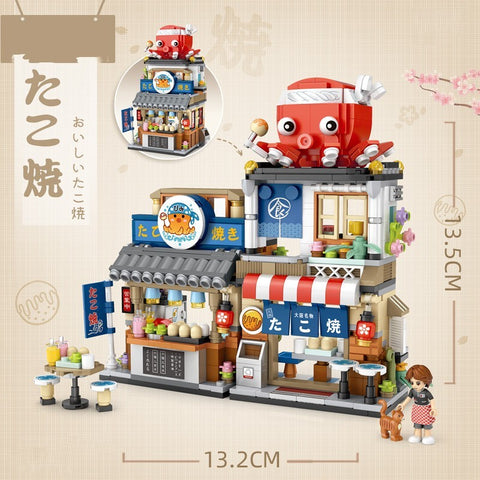 Assembling Small Particle Building Blocks Street Scene Cottage Candy House
