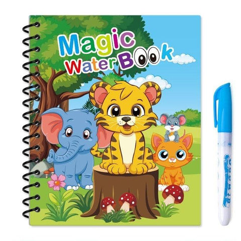 Magic Water Coloring Book Set - 5 Reusable Activity Books for Mess - Free Fun - araxla