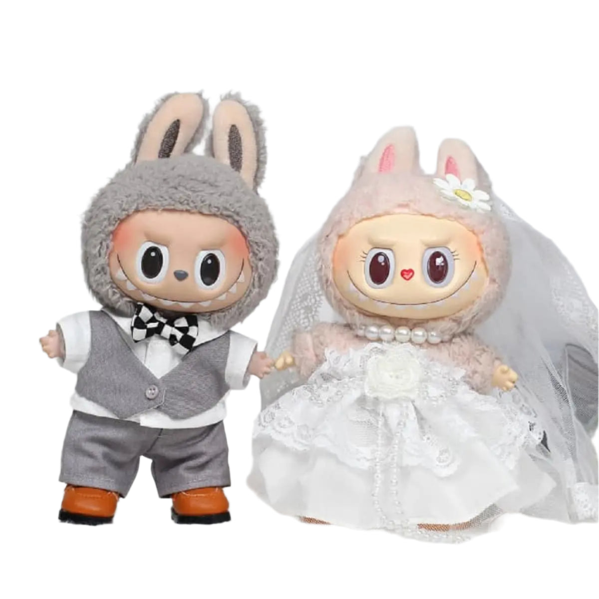 Labubu Doll Wedding Dress Outfit – Doll Clothes for Girls