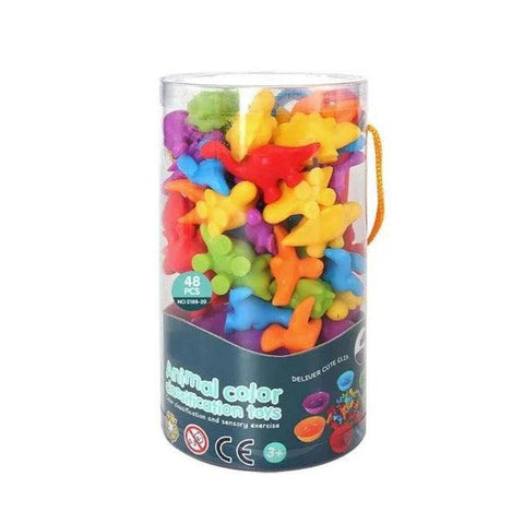 Montessori Rainbow Counting Bears - Color Recognition & Math Learning Toy - araxla