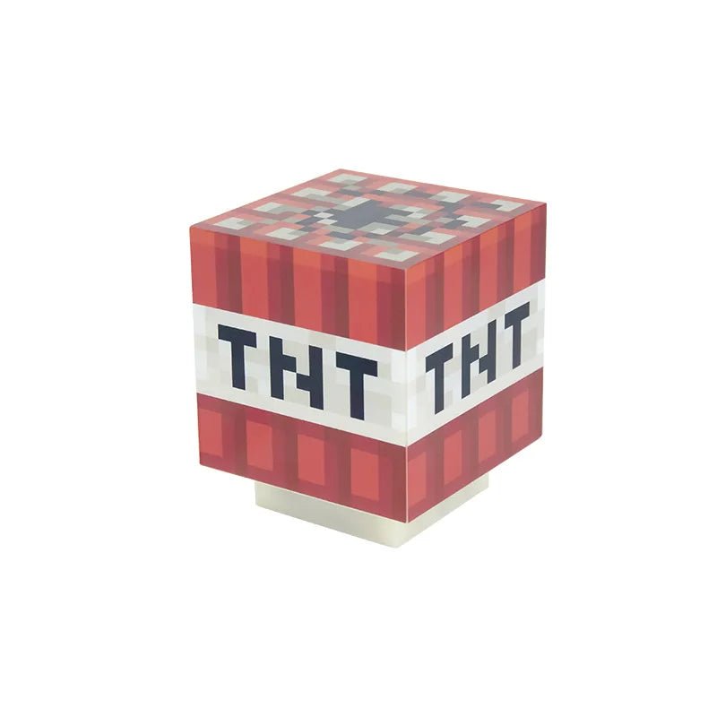 Minecraft TNT Block Light - Official Game Sounds, Handheld LED Night Light, Gaming Room Decor - araxla