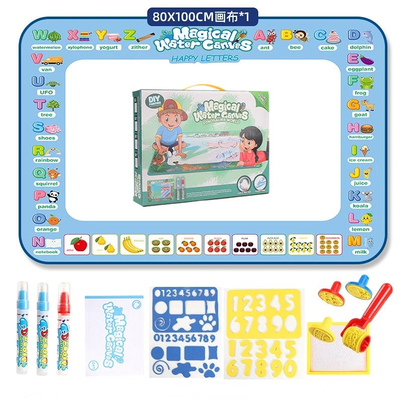 Magic Water Doodle Mat 100x80cm - Kids Educational Toy - araxla